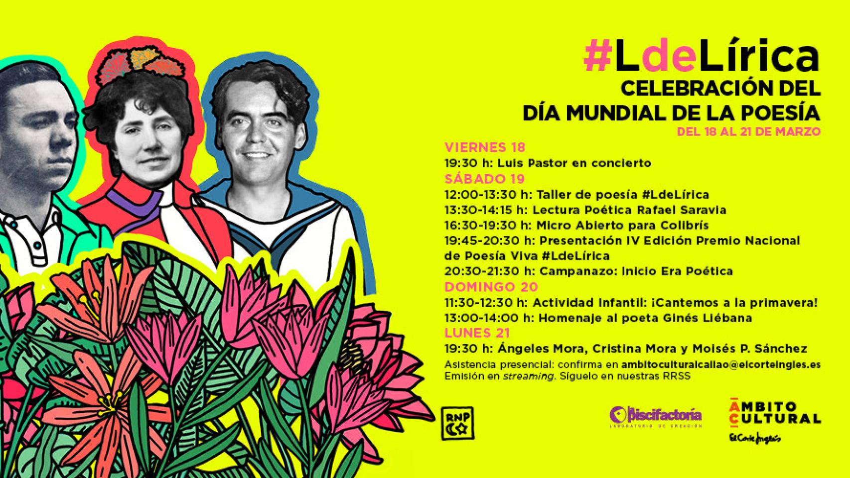 Actividades para celebrar el Día Mundial de la Poesía en Ámbito Cultural