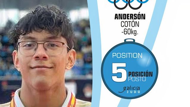 El  judoka Anderson Dibaris Cotón  del Judo Club Arteixo.