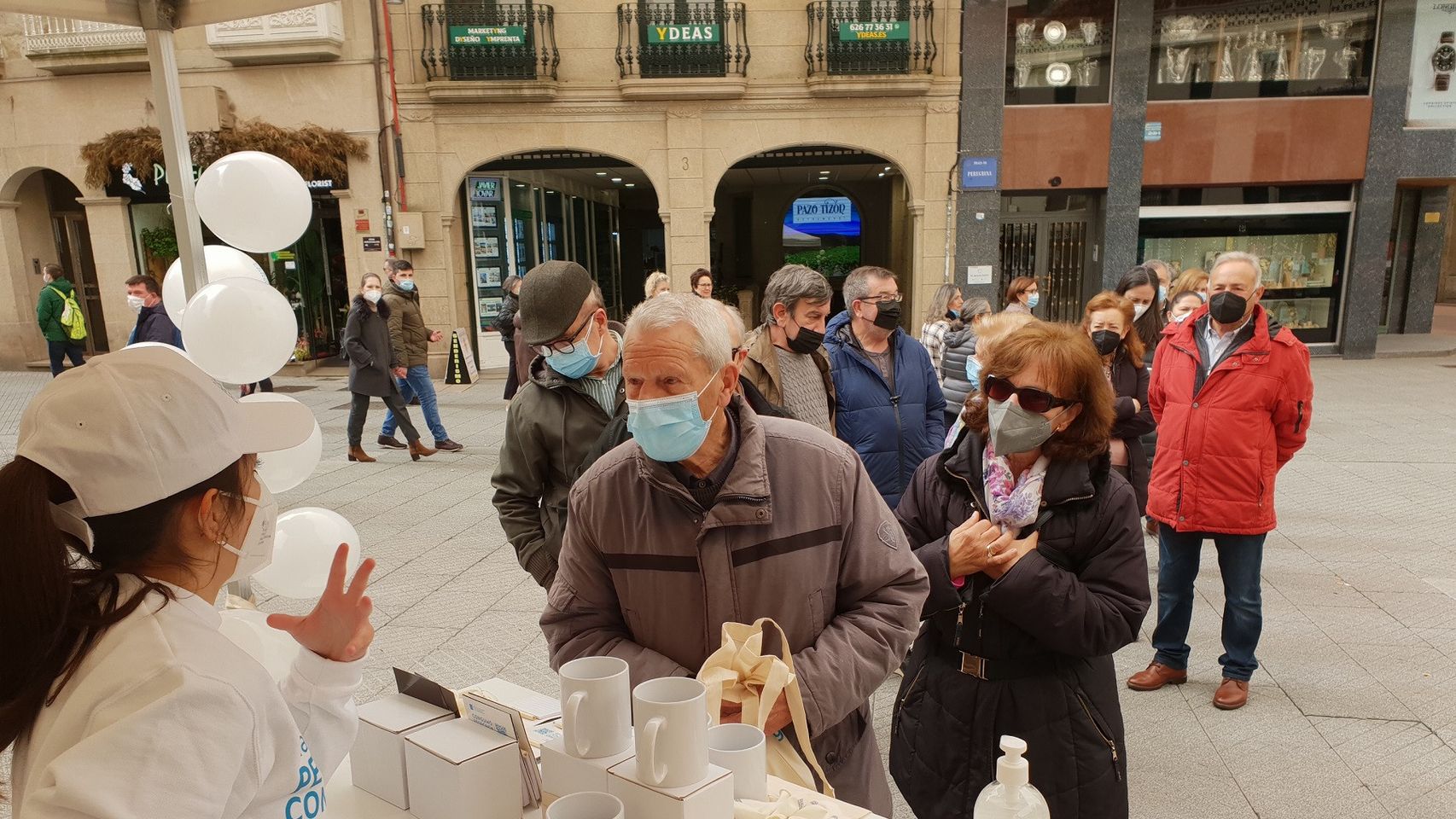 Stand instalado en Pontevedra con motivo del Día Mundial de los Derechos de las Personas Consumidoras.