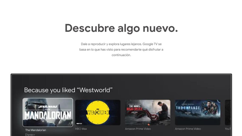 Descubrir contenido en Google TV