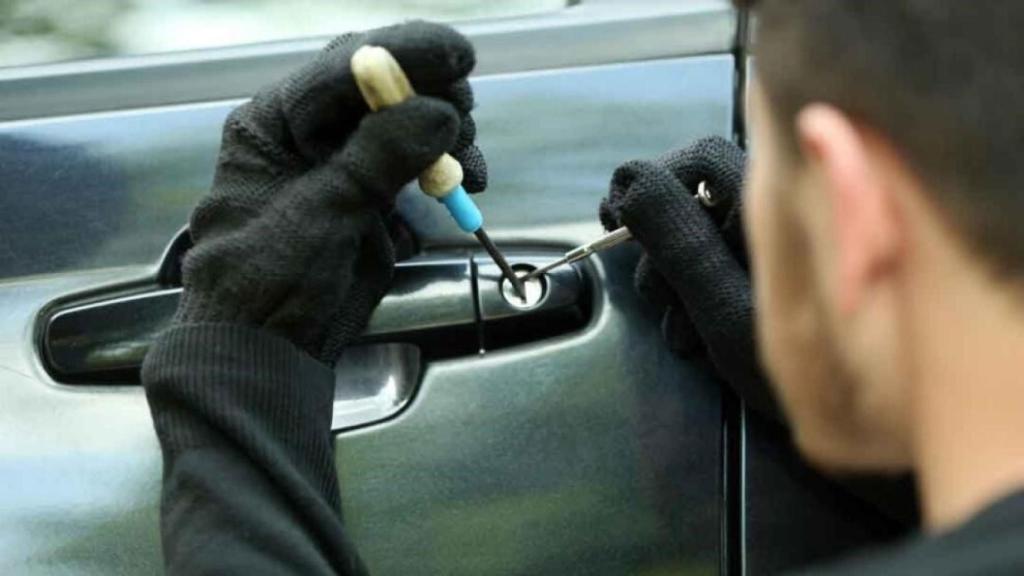Imagen de una persona intentando acceder a un vehículo.
