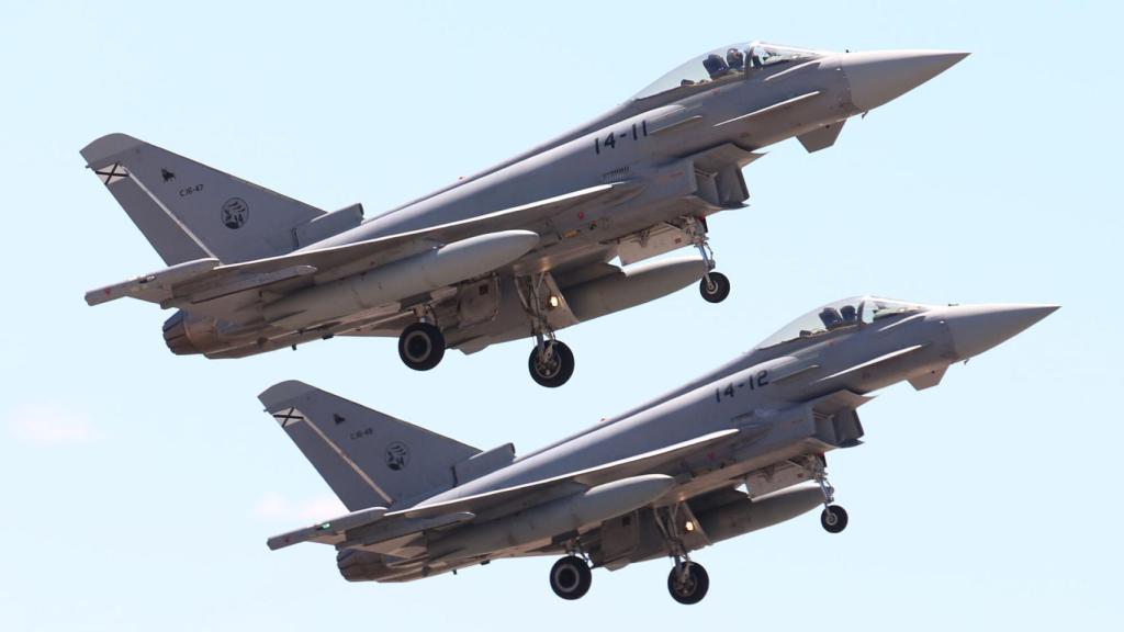 Eurofighter del Ala 14, con  Base en Los Llanos, Albacete.