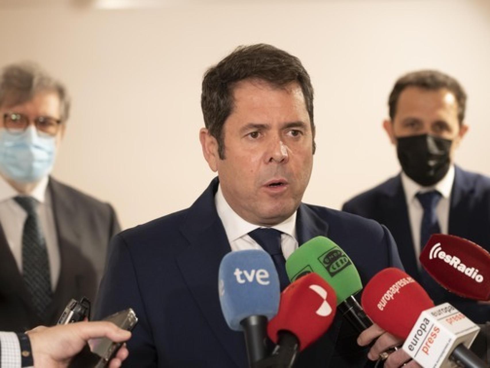 El presidente de Cepyme, Gerardo Cuerva, en la inauguración del encuentro, este miércoles.