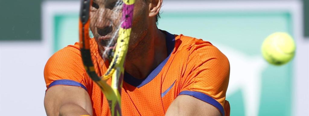 Nadal, durante el partido ante Opelka.
