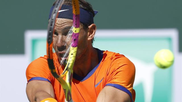 Nadal, durante el partido ante Opelka.