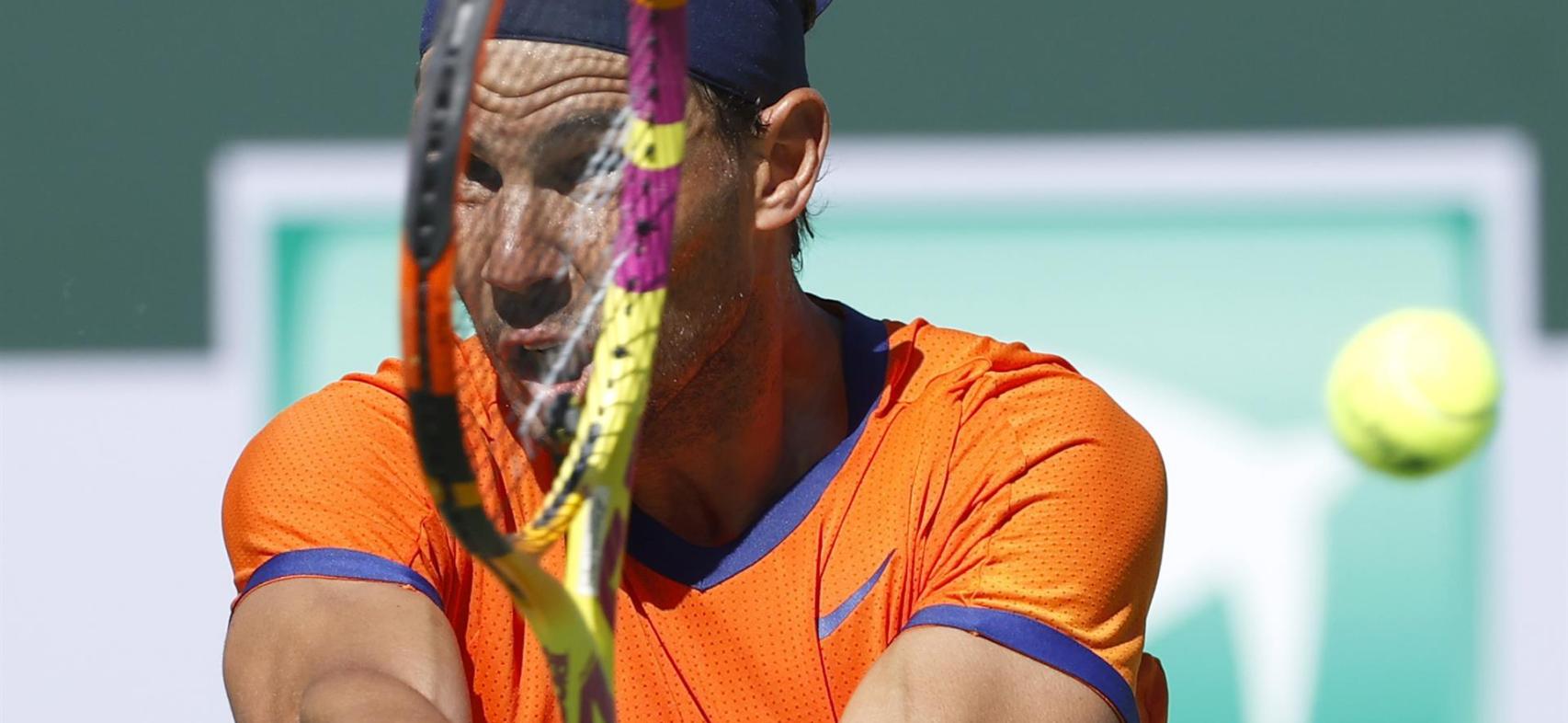 Nadal, durante el partido ante Opelka.