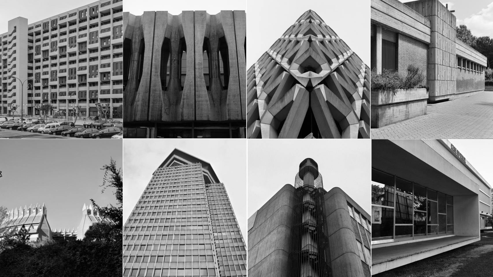 Viviendas protegidas de Bilbao, Centro Colón de Madrid, Edificio 'La huevera” de León, Parroquia de San Pablo Apóstol en Logroño, Instituto de Patrimonio de Madrid, Torre de Colón de Barcelona, Centro de Correos de Zaragoza, Casa do Brasil en Madrid
