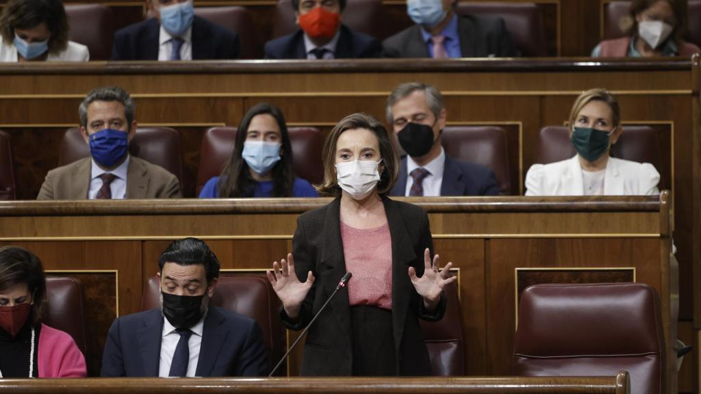 La portavoz del PP, Cuca Gamarra, en la sesión de control al Gobierno del Congreso.