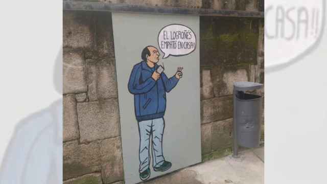 Imagen del mural dedicado a Tocho en el Casco Vello de Vigo.