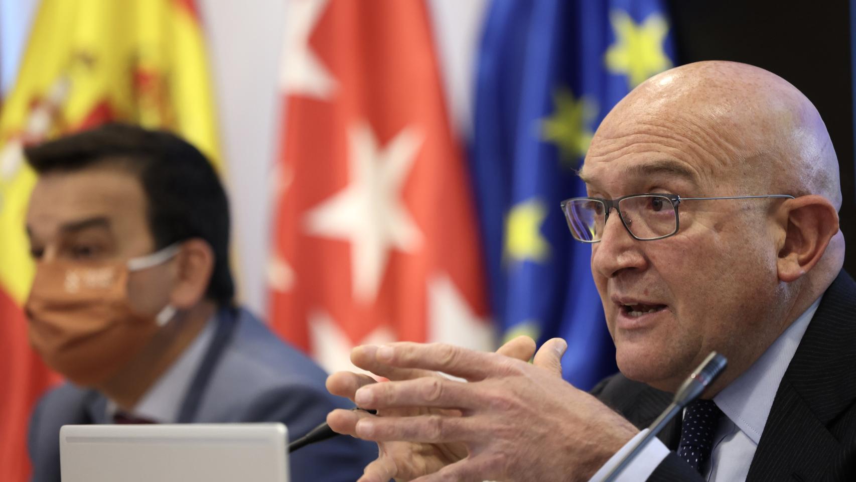 Carnero en su visita a Madrid