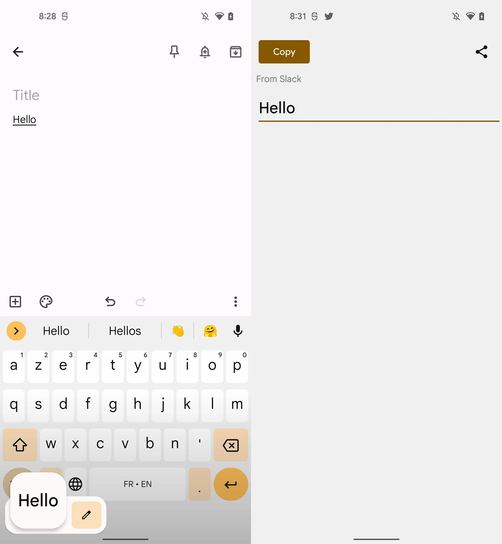 El editor de texto del portapapeles