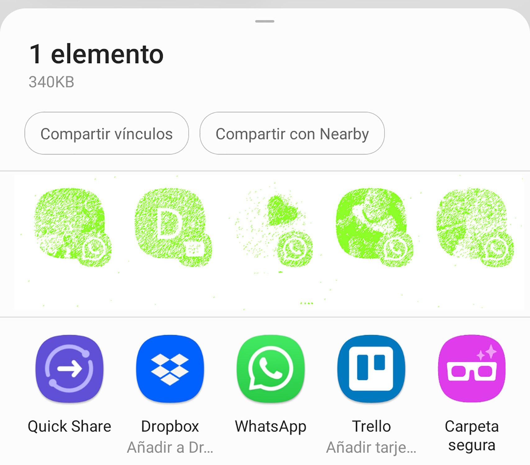 Compartiendo con Quick Share