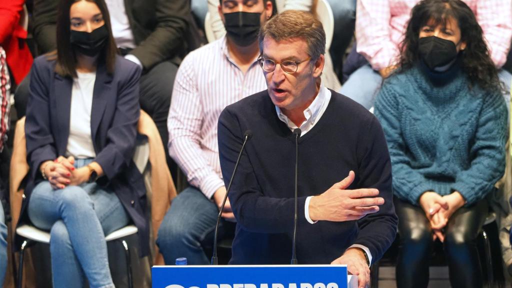 Feijóo durante el acto de este sábado.