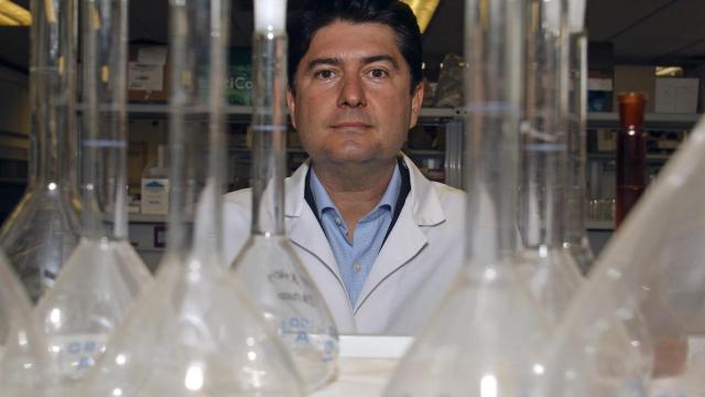 Javier García, en un momento de la entrevista.