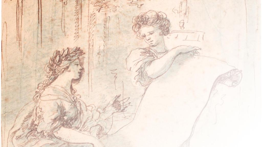 Stefano della Bella: 'La Poesía y una Musa', h. 1655-1660. Museo del Prado