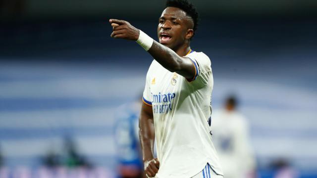 Vinicius durante un partido de la temporada 2021/2022 con el Real Madrid