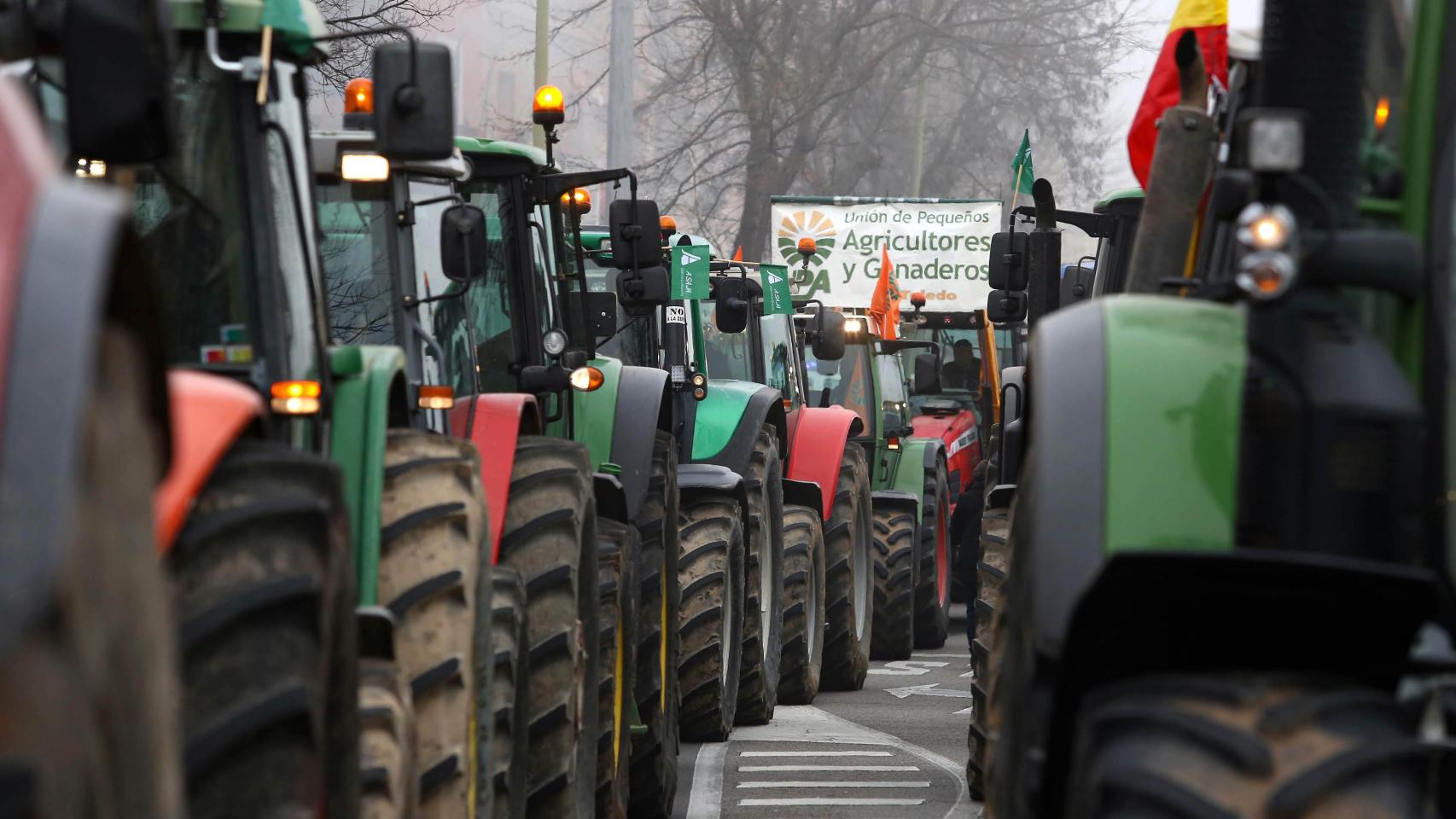 Imagen de archivo de una manifestación de agricultores. Foto: Óscar Huertas