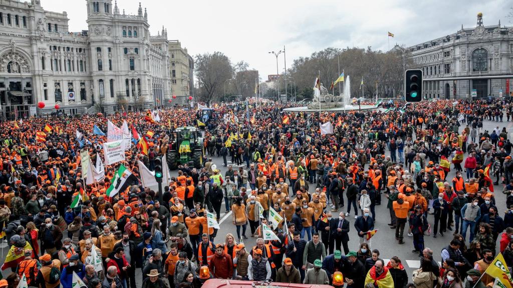Manifestación de mundo rural en Madrid.