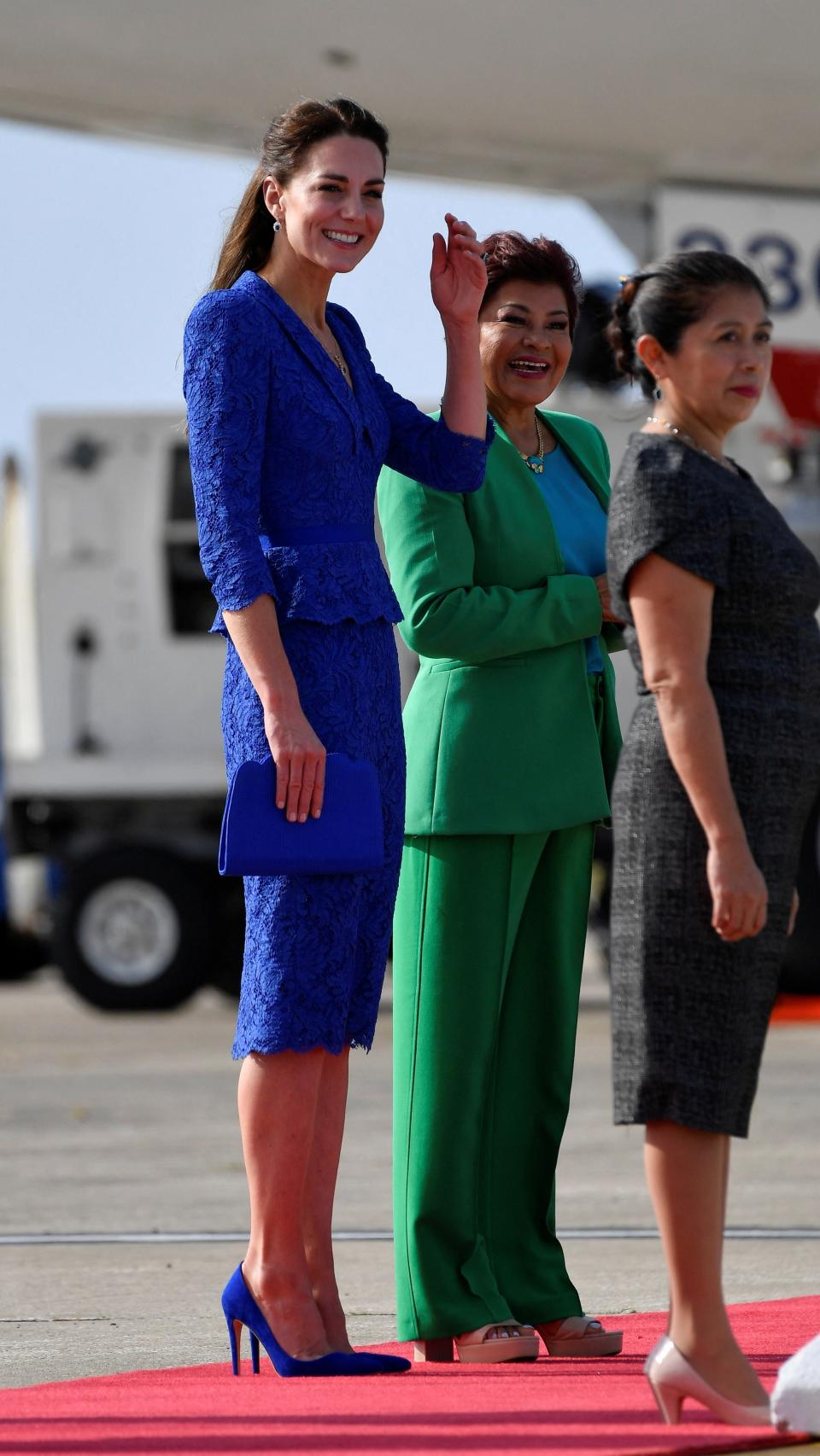 La duquesa de Cambridge con vestido de Jenny Packham.