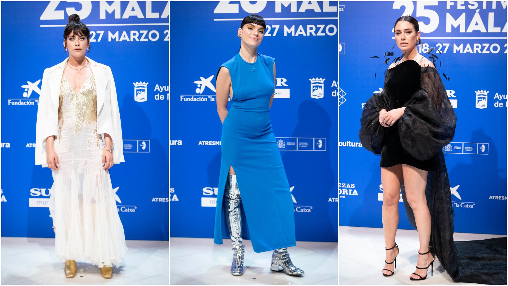María León, Martina Cariddi y Blanca Suárez en el Festival de Málaga.