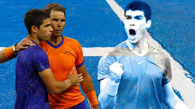 Fotomontaje de Carlos Alcaraz y Rafa Nadal