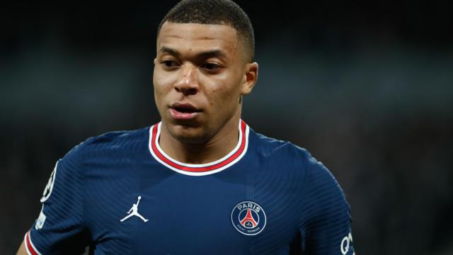 Kylian Mbappé, en un partido del PSG de la temporada 2021/2022