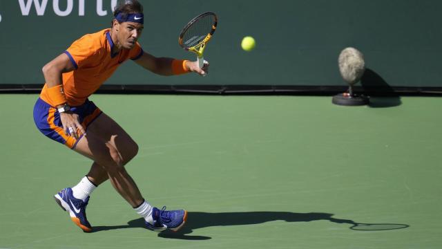 Rafa Nadal durante la final de Indian Wells