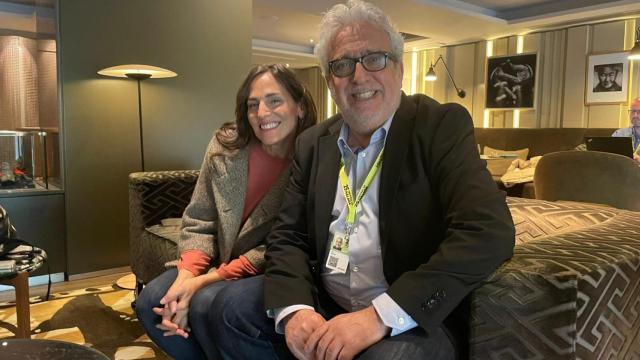 Paz Jiménez y Leo Harlem, en la recepción de Málaga Palacio.