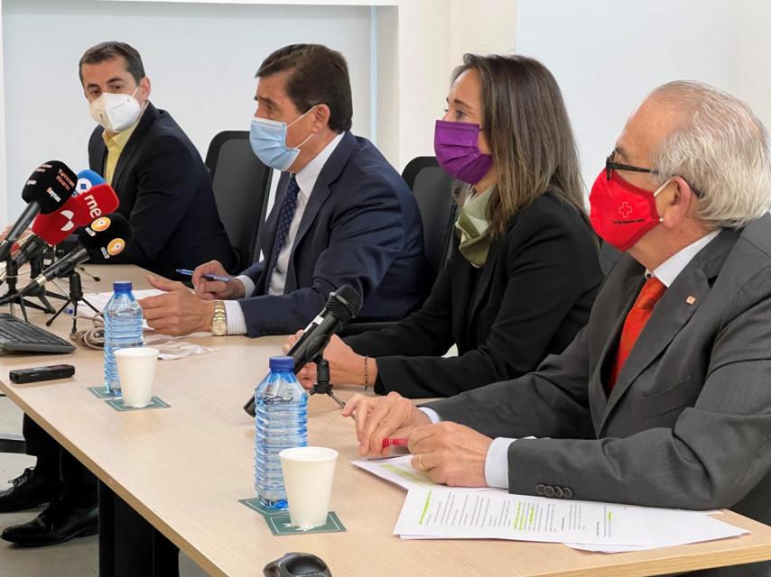 Acto de presentación del acto solidario de Caja Rural de Soria, Cruz Roja y Cáritas Diocesana
