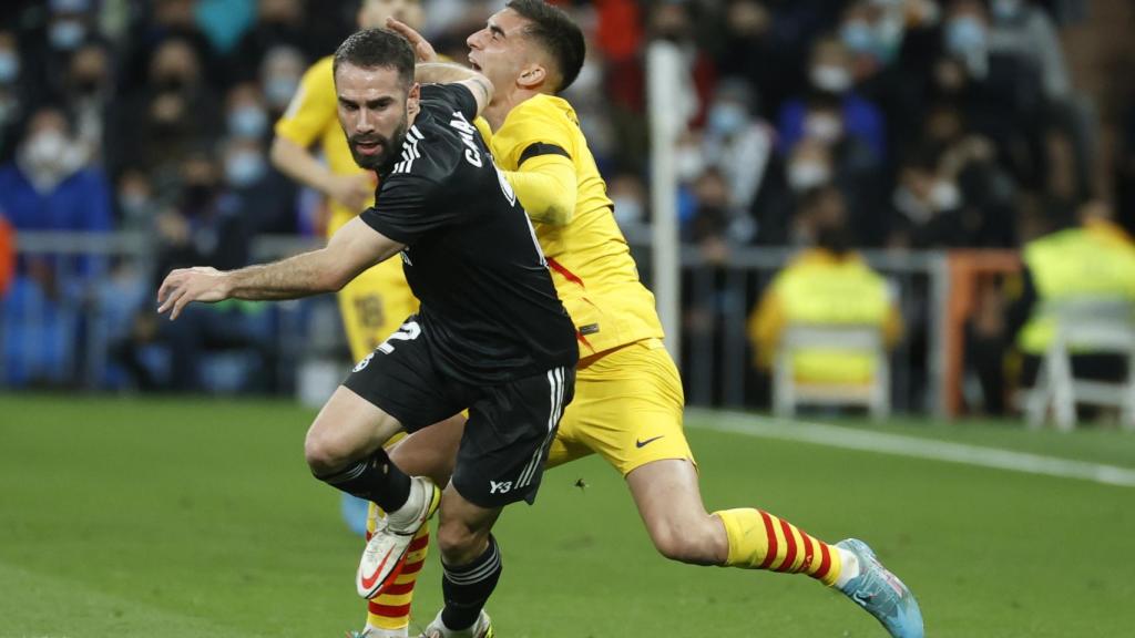 Dani Carvajal, en una acción durante El Clásico.
