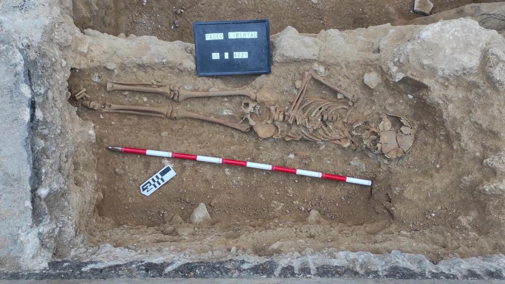 Los restos mortales de uno de los cadáveres encontrados en Albacete.