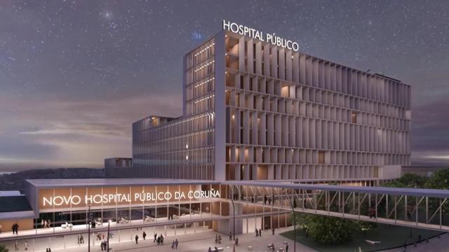 Recreación del nuevo CHUAC de A Coruña.