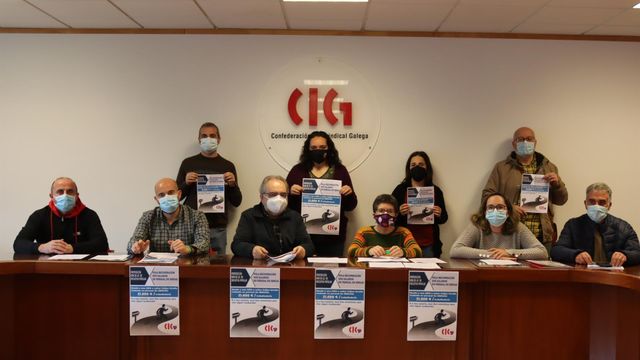 Rueda de prensa de la presentación de la campaña para reclamar la recuperación de los salarios en el Sergas.
