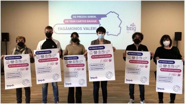 La presentación de la manifestación del BNG.