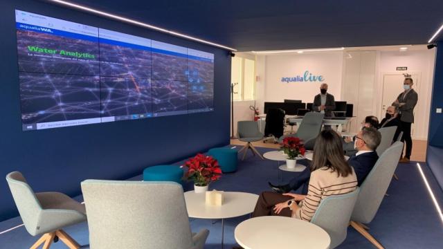 Centro de control de redes de agua de Aqualia en Toledo.