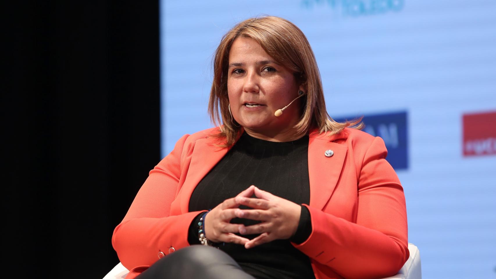 Tita García, alcaldesa de Talavera, en una imagen reciente en el Foro Económico Español. Foto: Óscar Huertas