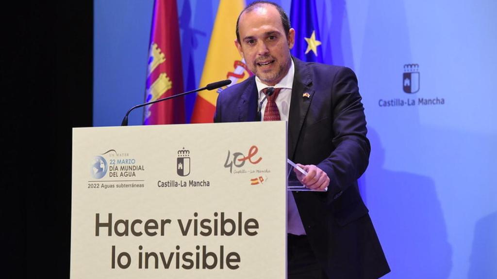Pablo Bellido en el acto del Día Mundial del Agua en La Roda (Albacete). Foto: JCCM.
