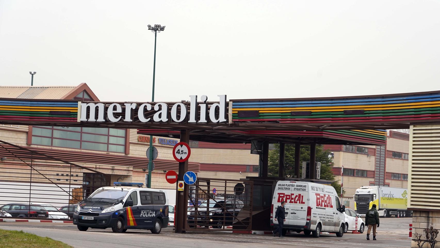 Entrada al centro de distribución mayorista vallisoletano de Mercaolid