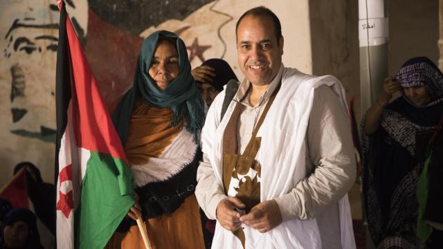 El delegado Saharaui en Castilla y León, Mohamed Labat, en un acto celebrado en El Aaiún