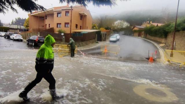 Las lluvias habían provocado problemas en el alcantarillado de La Estación de El Espinar / Foto: Ayuntamiento