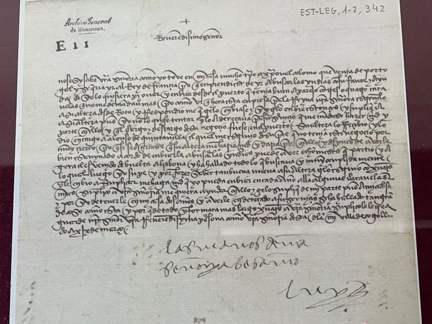 Una reproducción de la carta se expone en el Palacio Ducal de Cogolludo.