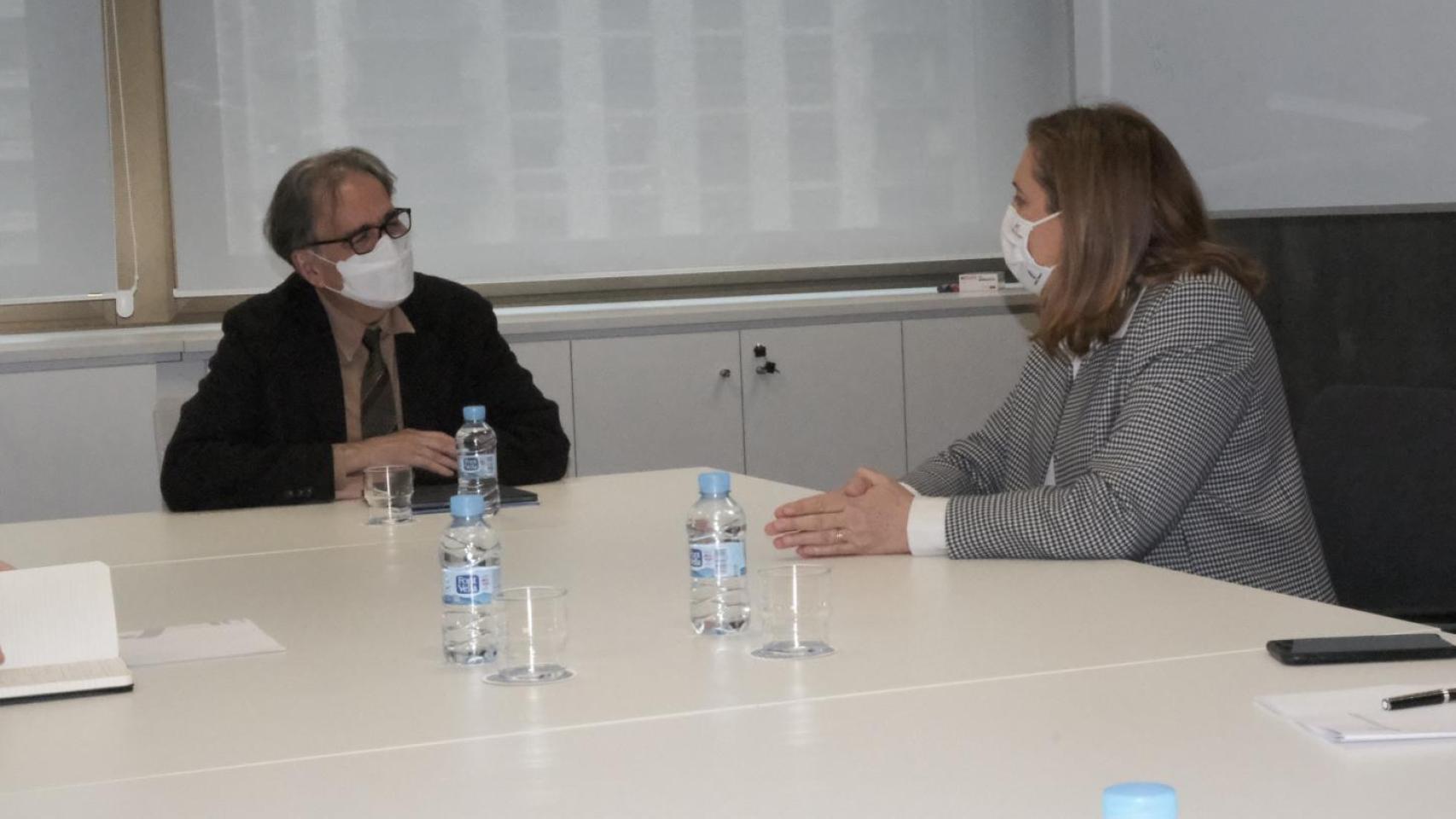 Rosa Ana Rodríguez, consejera de Educación de Castilla-La Mancha, y Joan Subirats, ministro de Universidades. Foto: JCCM.