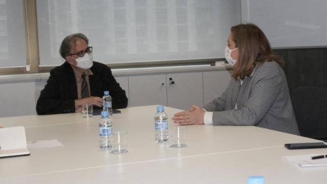 Rosa Ana Rodríguez, consejera de Educación de Castilla-La Mancha, y Joan Subirats, ministro de Universidades. Foto: JCCM.