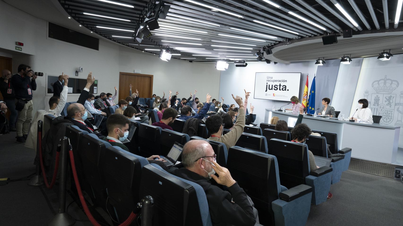 Imagen del Consejo de Ministros en el que se dio luz verde a los PERTE aeroespacial y del agua.