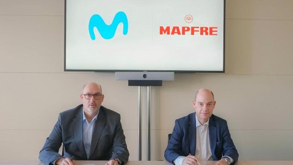 Emilio Gayo, presidente de Telefónica de España (izda.), junto a José Manuel Inchausti, CEO de MAPFRE Iberia