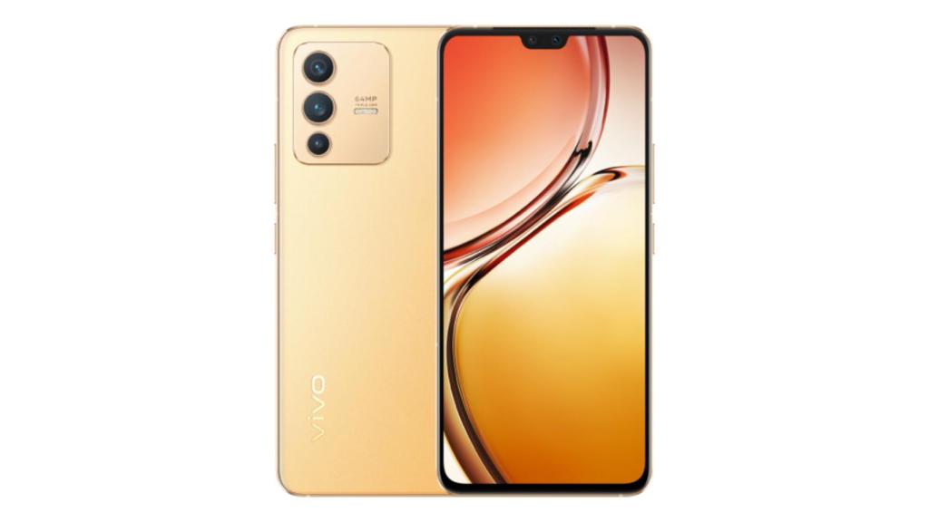 Así es el vivo v23 5G en color dorado.