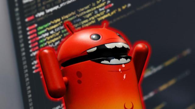 Muñeco de Android en rojo.