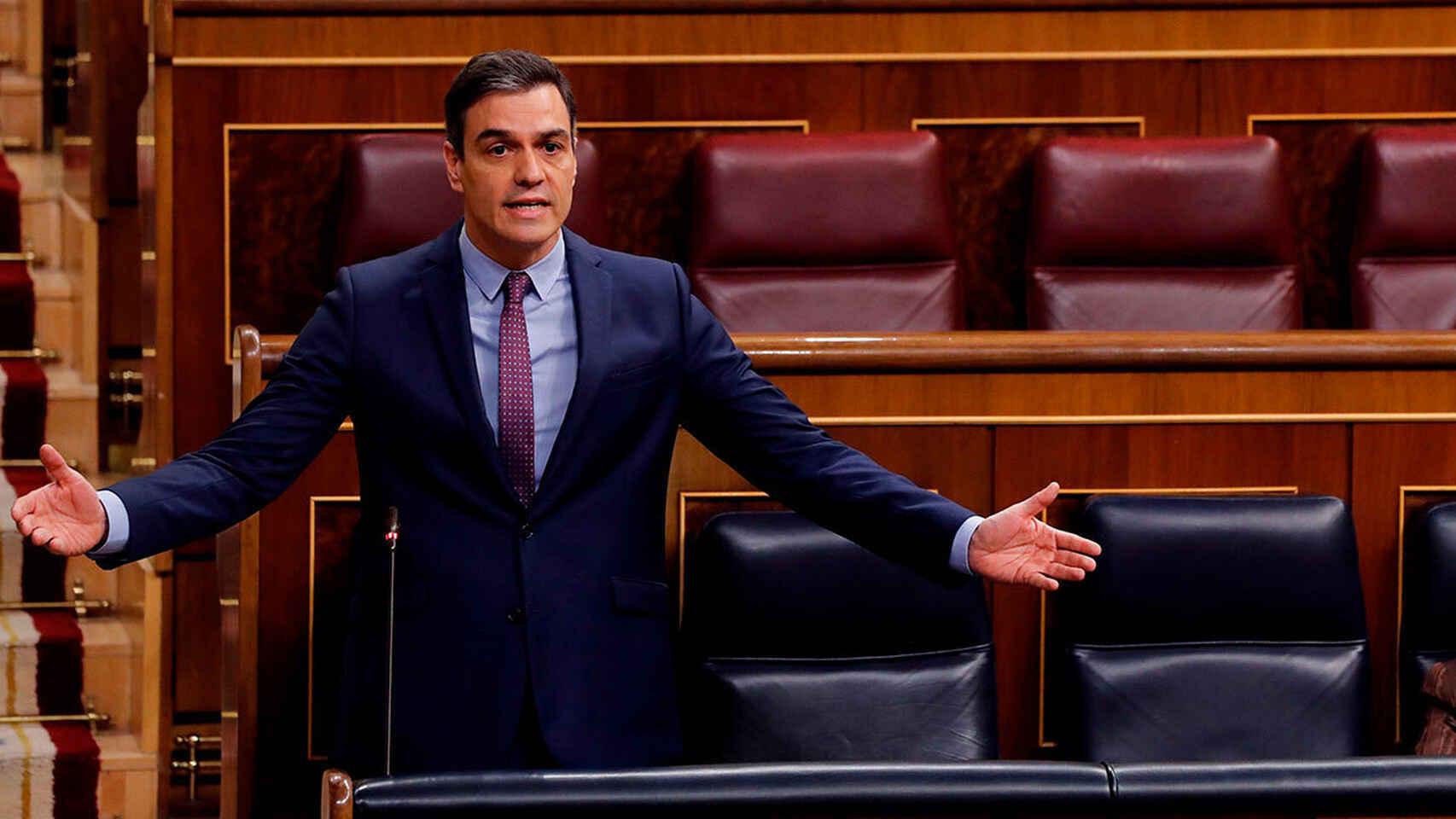 Sánchez en el Congreso de los Diputados.