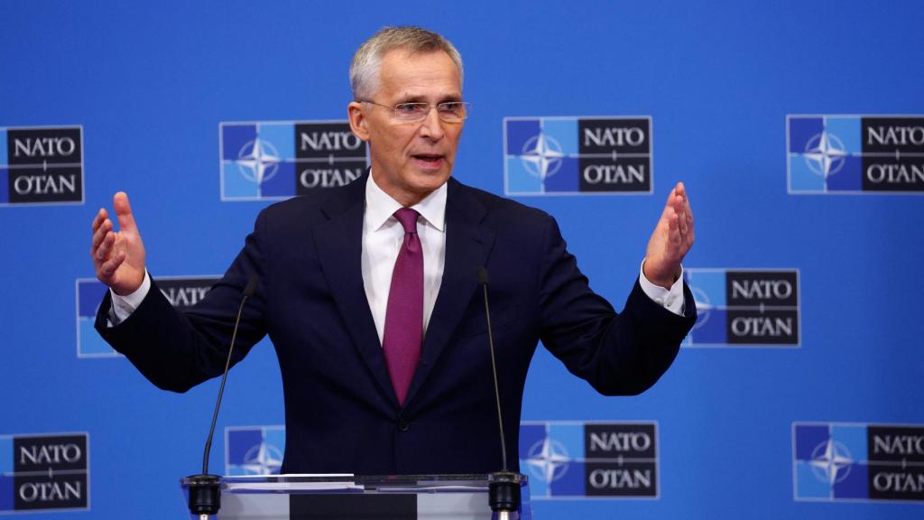 El secretario general de la OTAN, Jens Stoltenberg, durante la rueda de prensa de este miércoles