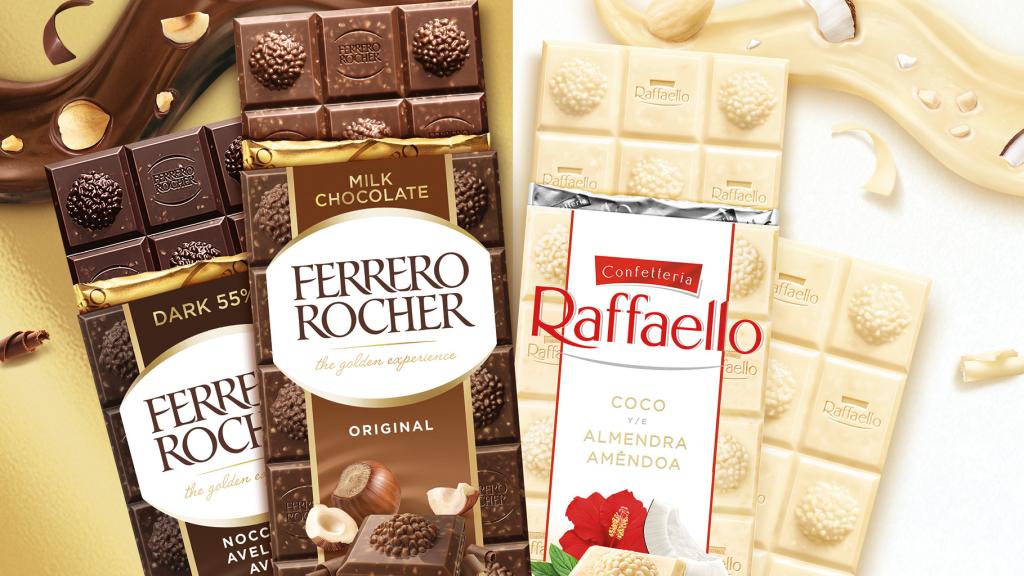 Las cajas de las nuevas tabletas de chocolate.